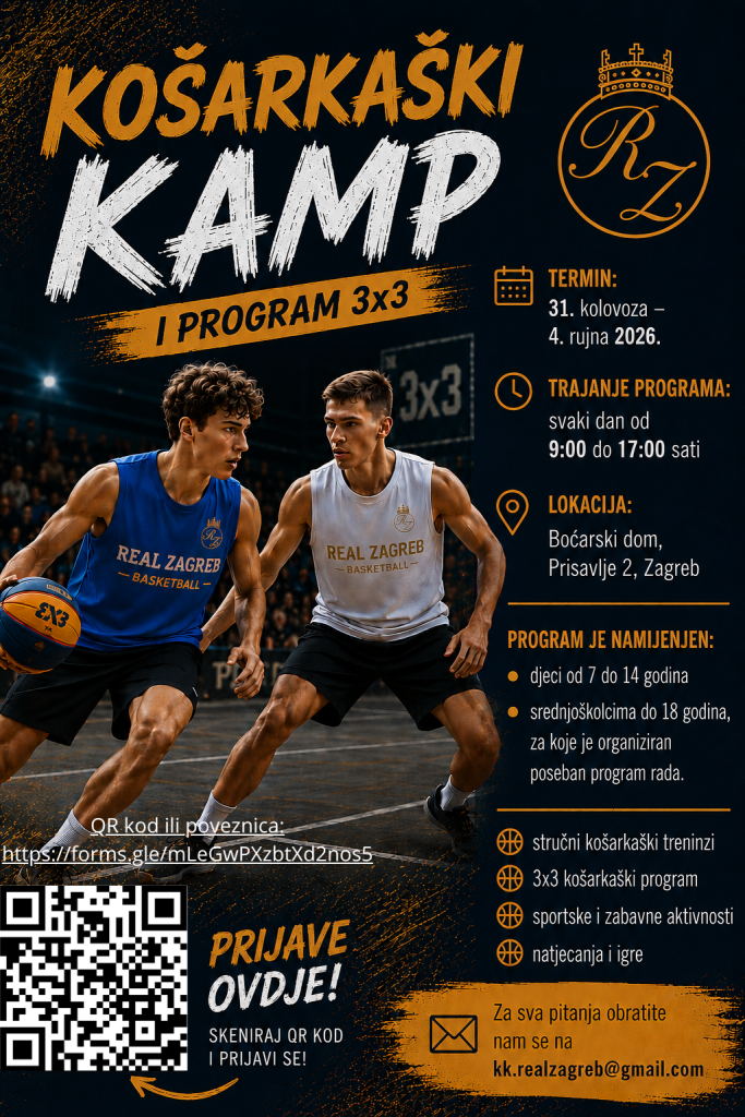 Košarkaški kamp i program 3×3 košarke za djecu Košarkaški kamp i program 3×3 košarke za djecu