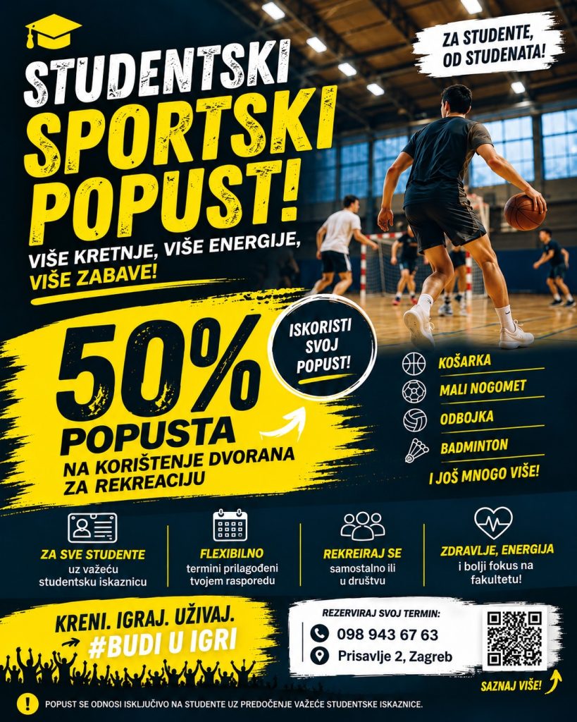 Akcijske cijene dvorane za studente